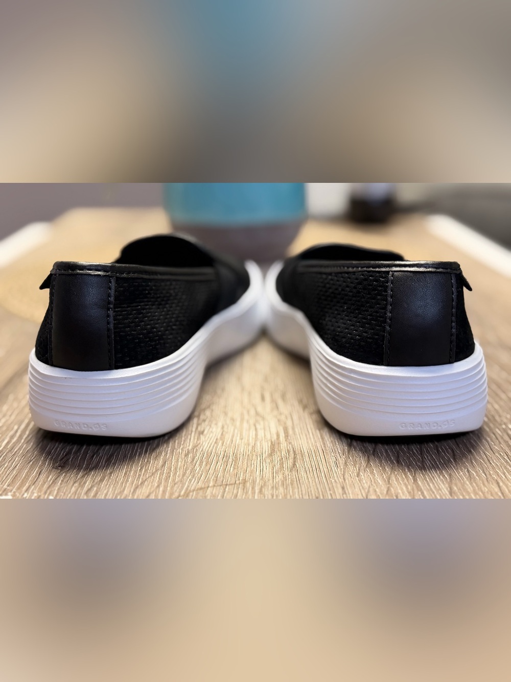 Cole Haan Grand Crosscourt Slip On Sneakers Black Perforated NIB No Box Size 5.5 - Picture 8 of 11